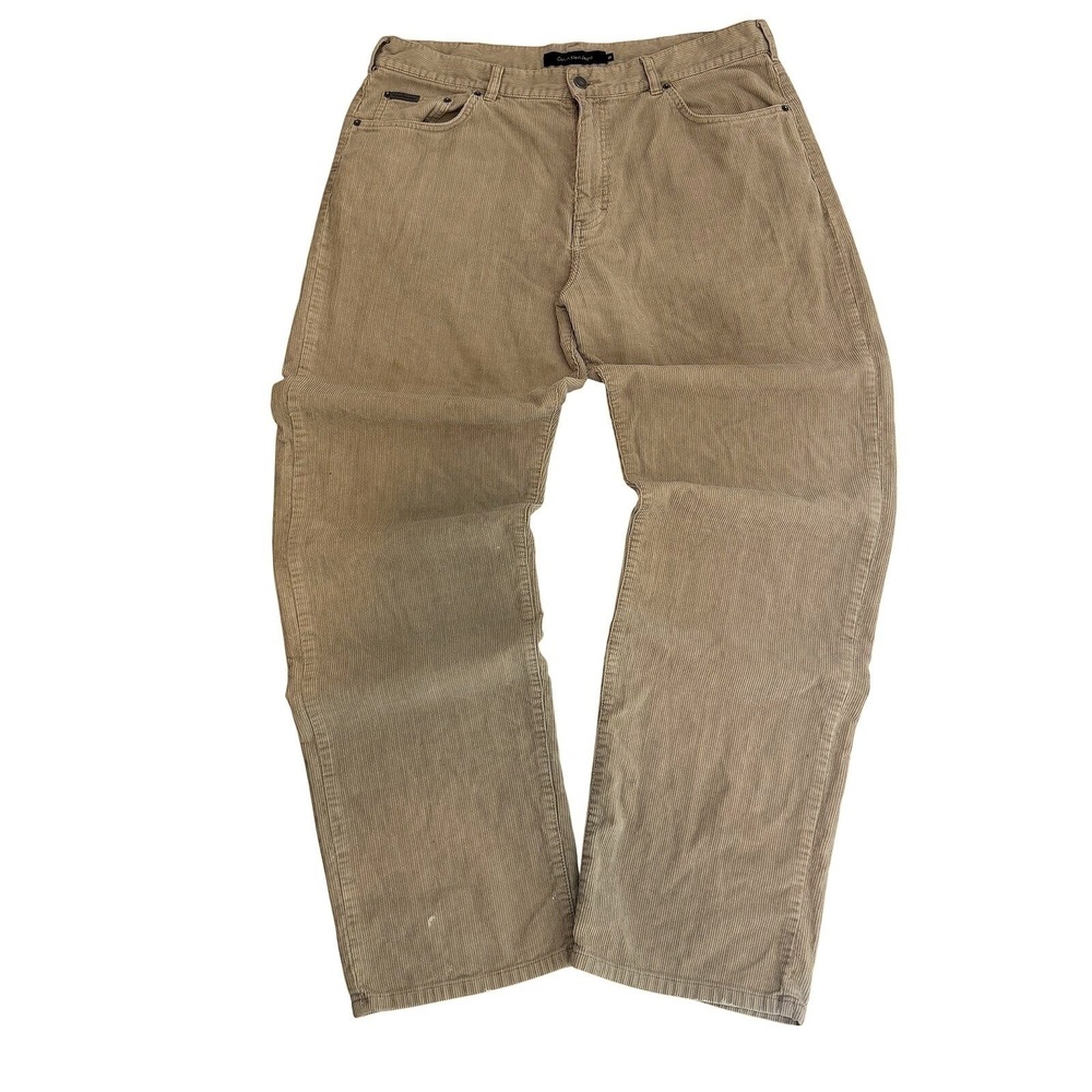 Vintage Calvin Klein Brown Corduroy Pants Mens 38x34 Y2K Lighter